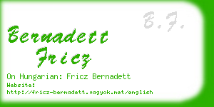 bernadett fricz business card